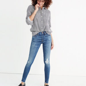 Madewell: 9” High-Riser Skinny Skinny- Distressed